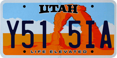 UT license plate Y515IA
