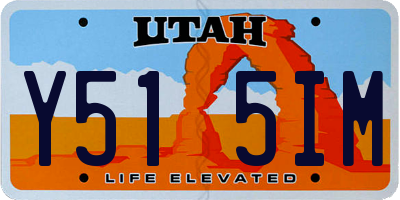 UT license plate Y515IM
