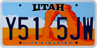 UT license plate Y515JW