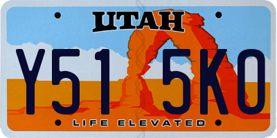UT license plate Y515KO