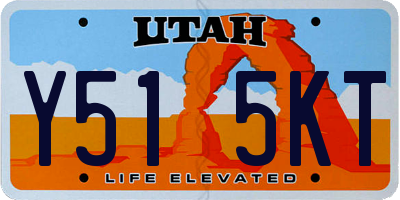 UT license plate Y515KT