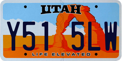 UT license plate Y515LW
