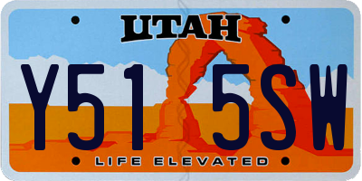 UT license plate Y515SW