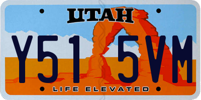 UT license plate Y515VM