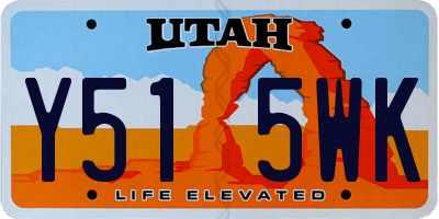 UT license plate Y515WK