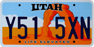 UT license plate Y515XN