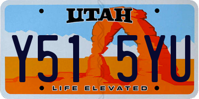 UT license plate Y515YU