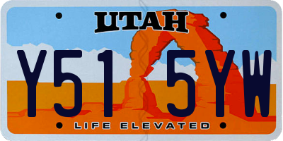 UT license plate Y515YW