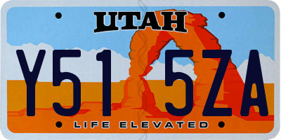 UT license plate Y515ZA