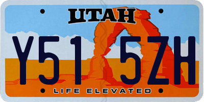 UT license plate Y515ZH