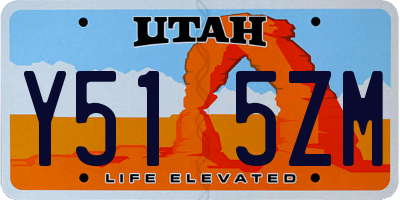 UT license plate Y515ZM