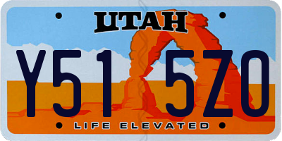 UT license plate Y515ZO