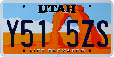 UT license plate Y515ZS