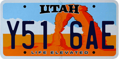 UT license plate Y516AE