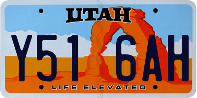 UT license plate Y516AH