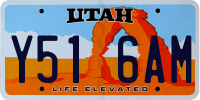 UT license plate Y516AM