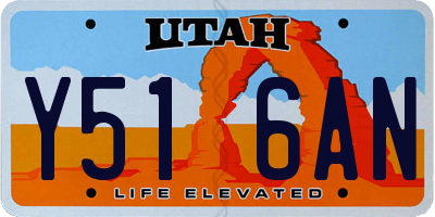 UT license plate Y516AN