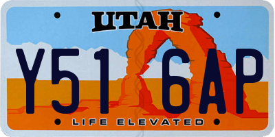 UT license plate Y516AP