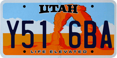 UT license plate Y516BA