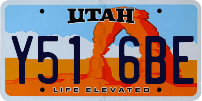 UT license plate Y516BE