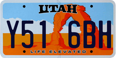 UT license plate Y516BH