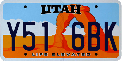 UT license plate Y516BK