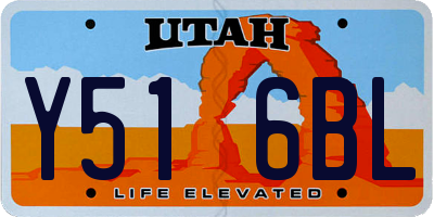 UT license plate Y516BL