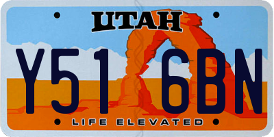 UT license plate Y516BN