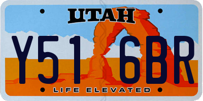 UT license plate Y516BR