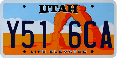 UT license plate Y516CA