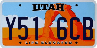 UT license plate Y516CB