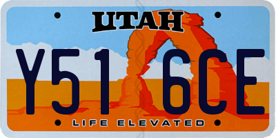 UT license plate Y516CE