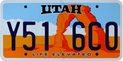UT license plate Y516CO