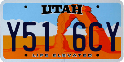 UT license plate Y516CY