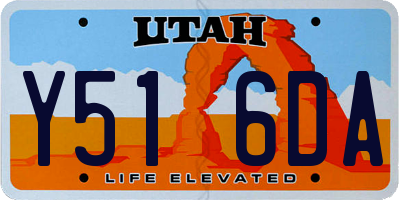 UT license plate Y516DA