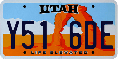UT license plate Y516DE