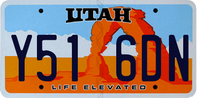 UT license plate Y516DN