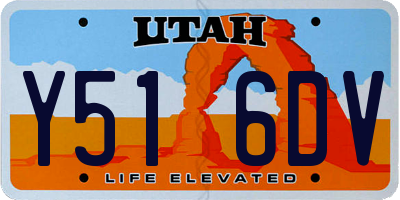 UT license plate Y516DV