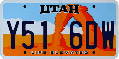 UT license plate Y516DW