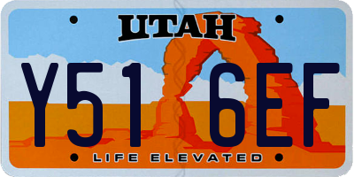 UT license plate Y516EF