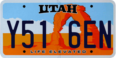 UT license plate Y516EN