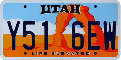 UT license plate Y516EW
