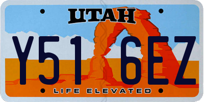 UT license plate Y516EZ