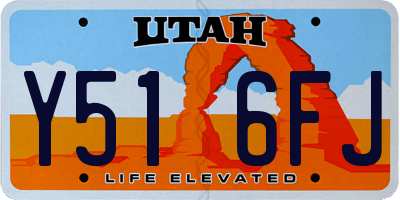 UT license plate Y516FJ