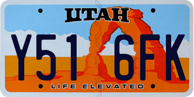 UT license plate Y516FK