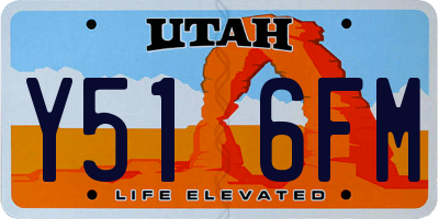 UT license plate Y516FM