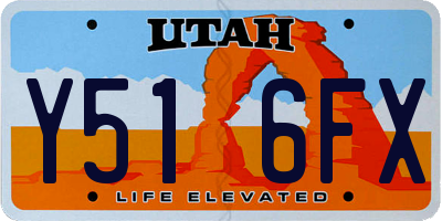 UT license plate Y516FX