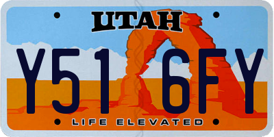 UT license plate Y516FY