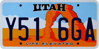 UT license plate Y516GA