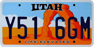 UT license plate Y516GM